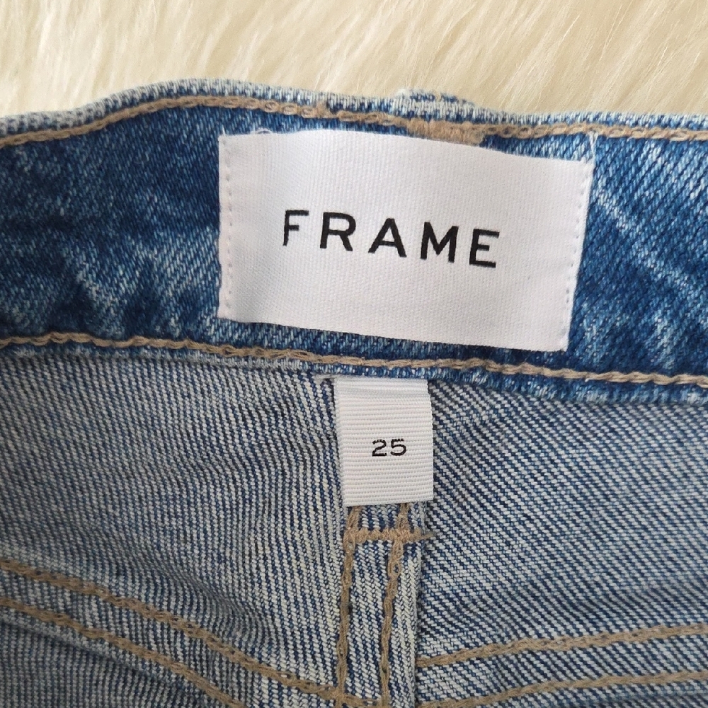 Frame Denim Women's Le High Skinny Crop Jeans Sz 25 Clarin Rips - Picture 7 of 9